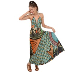 Mosaic Backless Maxi Beach Dress by artworkshop