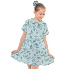 Seamless Foliage Kids  Short Sleeve Shirt Dress by artworkshop