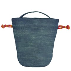 Wooden Wall Drawstring Bucket Bag by artworkshop