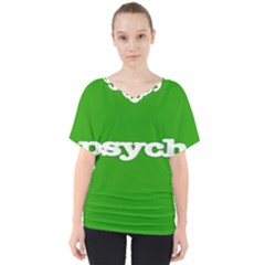 Psych V-neck Dolman Drape Top by nate14shop