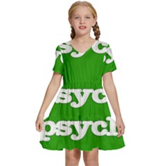 Psych Kids  Short Sleeve Tiered Mini Dress by nate14shop