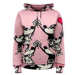 Baloon Love Mickey & Minnie Mouse Women s Pullover Hoodie by nate14shop
