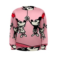 Baloon Love Mickey & Minnie Mouse Women s Sweatshirt