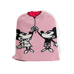 Baloon Love Mickey & Minnie Mouse Drawstring Pouch (xl)