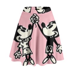 Baloon Love Mickey & Minnie Mouse High Waist Skirt