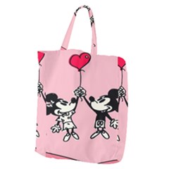 Baloon Love Mickey & Minnie Mouse Giant Grocery Tote by nate14shop