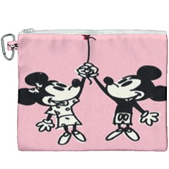 Baloon Love Mickey & Minnie Mouse Canvas Cosmetic Bag (xxxl) by nate14shop