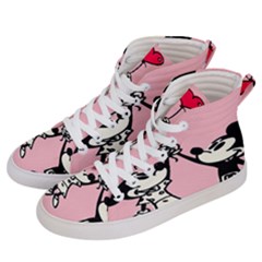 Baloon Love Mickey & Minnie Mouse Men s Hi-top Skate Sneakers by nate14shop