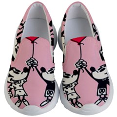 Baloon Love Mickey & Minnie Mouse Kids Lightweight Slip Ons by nate14shop