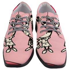 Baloon Love Mickey & Minnie Mouse Women Heeled Oxford Shoes by nate14shop