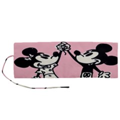 Baloon Love Mickey & Minnie Mouse Roll Up Canvas Pencil Holder (m) by nate14shop