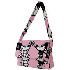 Baloon Love Mickey & Minnie Mouse Full Print Messenger Bag (l) by nate14shop