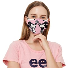 Baloon Love Mickey & Minnie Mouse Fitted Cloth Face Mask (adult) by nate14shop