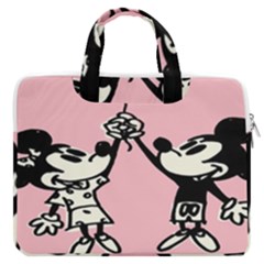 Baloon Love Mickey & Minnie Mouse Macbook Pro13  Double Pocket Laptop Bag