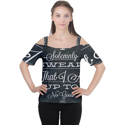 I Solemnly Swear Harry Potter Cutout Shoulder Tee by nate14shop