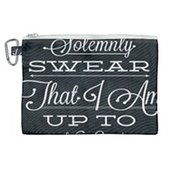 I Solemnly Swear Harry Potter Canvas Cosmetic Bag (xl) by nate14shop