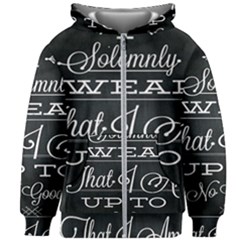 I Solemnly Swear Harry Potter Kids  Zipper Hoodie Without Drawstring