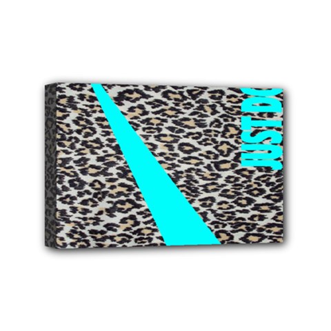 Just Do It Leopard Silver Mini Canvas 6  X 4  (stretched) by nate14shop