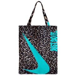 Just Do It Leopard Silver Zipper Classic Tote Bag by nate14shop