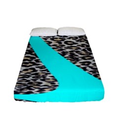 Just Do It Leopard Silver Fitted Sheet (full/ Double Size) by nate14shop