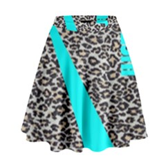 Just Do It Leopard Silver High Waist Skirt