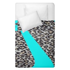 Just Do It Leopard Silver Duvet Cover Double Side (single Size) by nate14shop