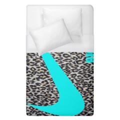 Just Do It Leopard Silver Duvet Cover (single Size) by nate14shop