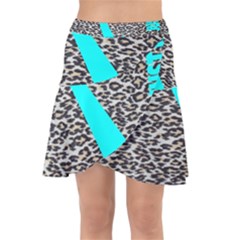 Just Do It Leopard Silver Wrap Front Skirt by nate14shop