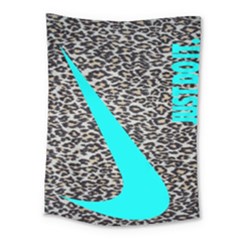 Just Do It Leopard Silver Medium Tapestry by nate14shop