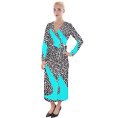 Just Do It Leopard Silver Velvet Maxi Wrap Dress by nate14shop