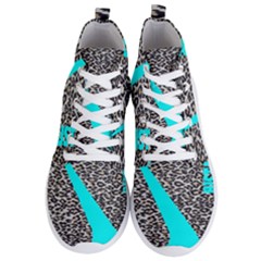 Just Do It Leopard Silver Men s Lightweight High Top Sneakers by nate14shop