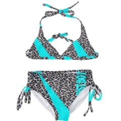 Just Do It Leopard Silver Kids  Classic Bikini Set