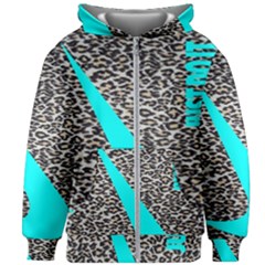 Just Do It Leopard Silver Kids  Zipper Hoodie Without Drawstring