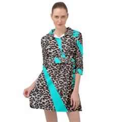 Just Do It Leopard Silver Mini Skater Shirt Dress by nate14shop