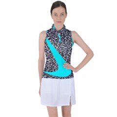 Just Do It Leopard Silver Women s Sleeveless Polo Tee by nate14shop