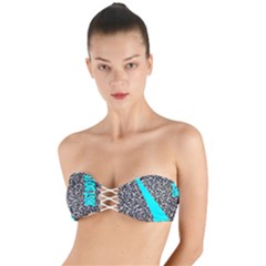 Just Do It Leopard Silver Twist Bandeau Bikini Top by nate14shop
