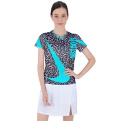 Just Do It Leopard Silver Women s Sports Top by nate14shop