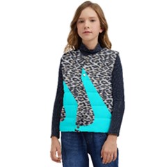 Just Do It Leopard Silver Kid s Short Button Up Puffer Vest	 by nate14shop