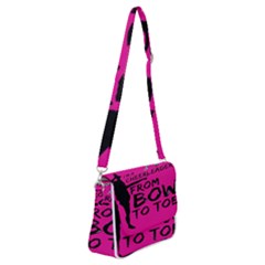 Bow To Toe Cheer Pink Shoulder Bag With Back Zipper