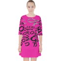 Bow To Toe Cheer Pink Quarter Sleeve Pocket Dress View1