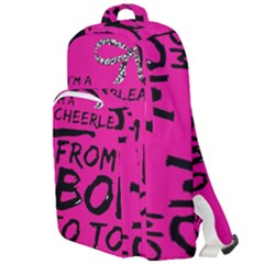 Bow To Toe Cheer Pink Double Compartment Backpack by nate14shop