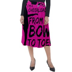 Bow To Toe Cheer Pink Classic Velour Midi Skirt  by nate14shop