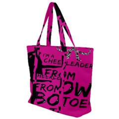 Bow To Toe Cheer Pink Zip Up Canvas Bag by nate14shop