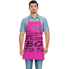 Bow To Toe Cheer Pink Kitchen Apron by nate14shop
