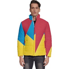 Tri Calor Background-color Men s Puffer Bubble Jacket Coat by nate14shop