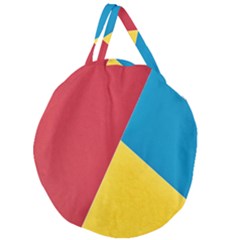 Tri Calor Background-color Giant Round Zipper Tote by nate14shop