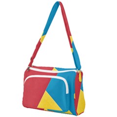 Tri Calor Background-color Front Pocket Crossbody Bag