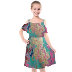 Freedom To Pour Kids  Cut Out Shoulders Chiffon Dress