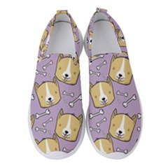 Corgi Pattern Women s Slip On Sneakers by Sudhe