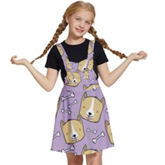 Corgi Pattern Kids  Apron Dress